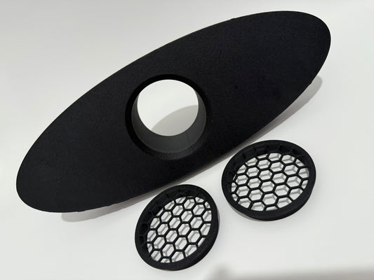 Rugged All-Season - 3" Diesel Heater/AC 3D Printed Vent Cover with ASA-CF