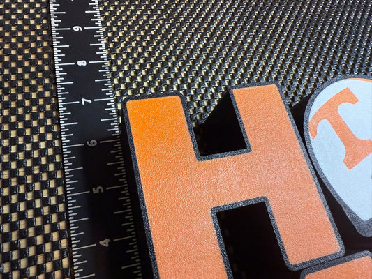 HOME with a Football Helmet for the "O" Letter: 3D-Printed Sign