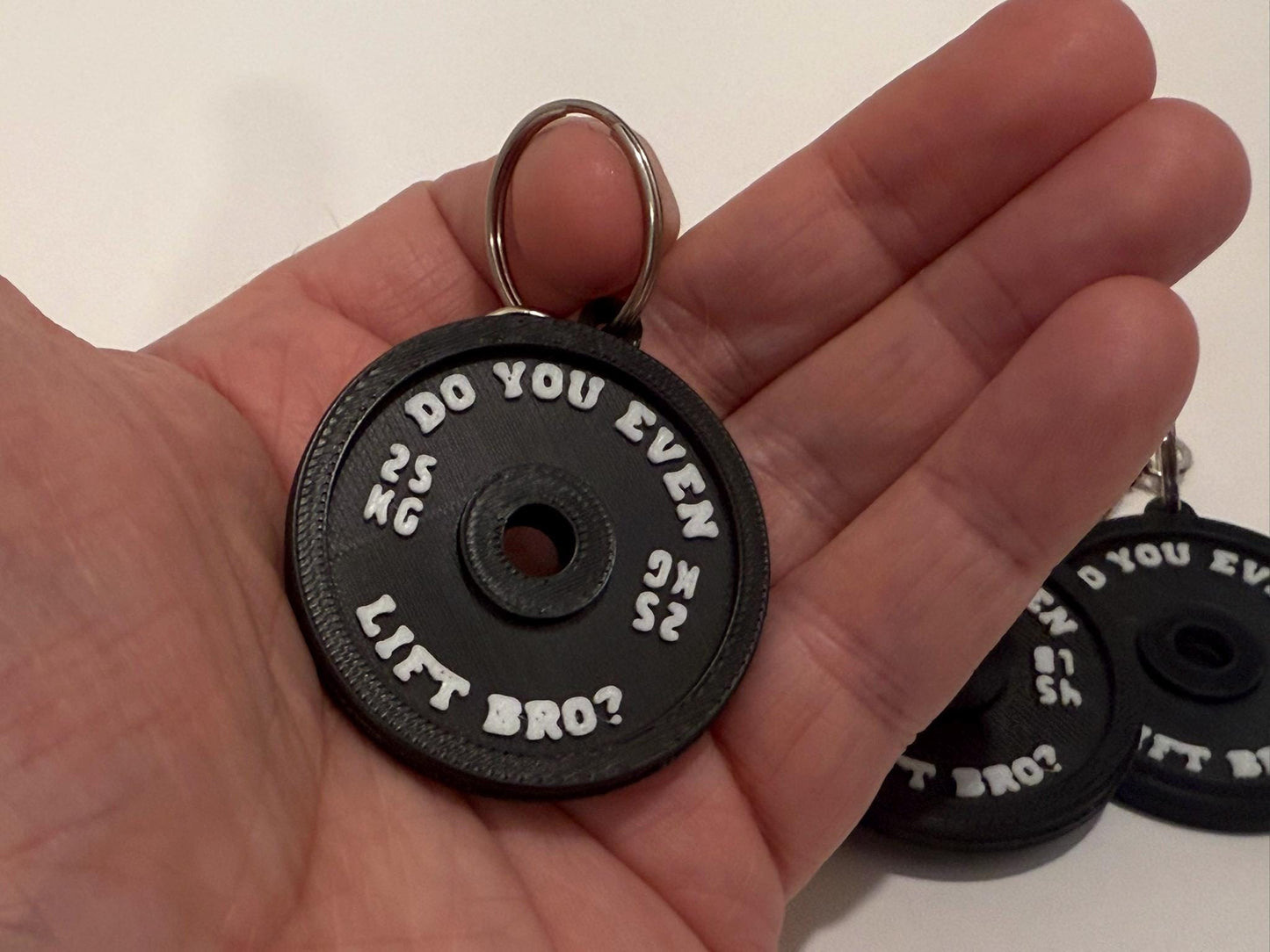 Do you even lift Bro? Weight Plate Key Chains - Double sided
