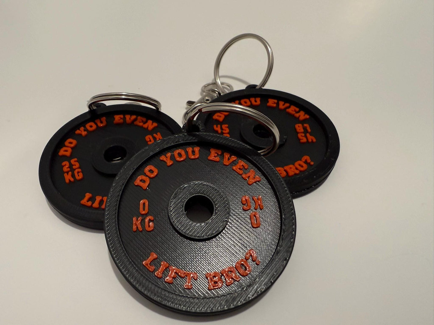 Do you even lift Bro? Weight Plate Key Chains - Double sided