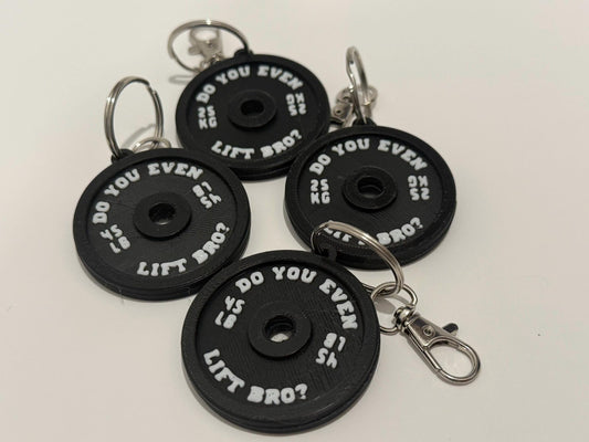 Do you even lift Bro? Weight Plate Key Chains - Double sided