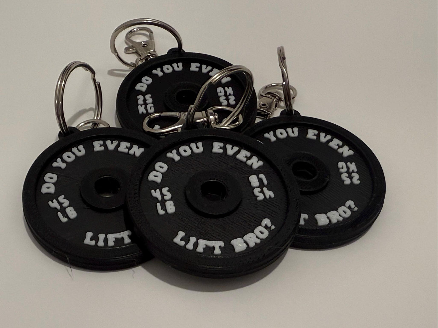 Do you even lift Bro? Weight Plate Key Chains - Double sided