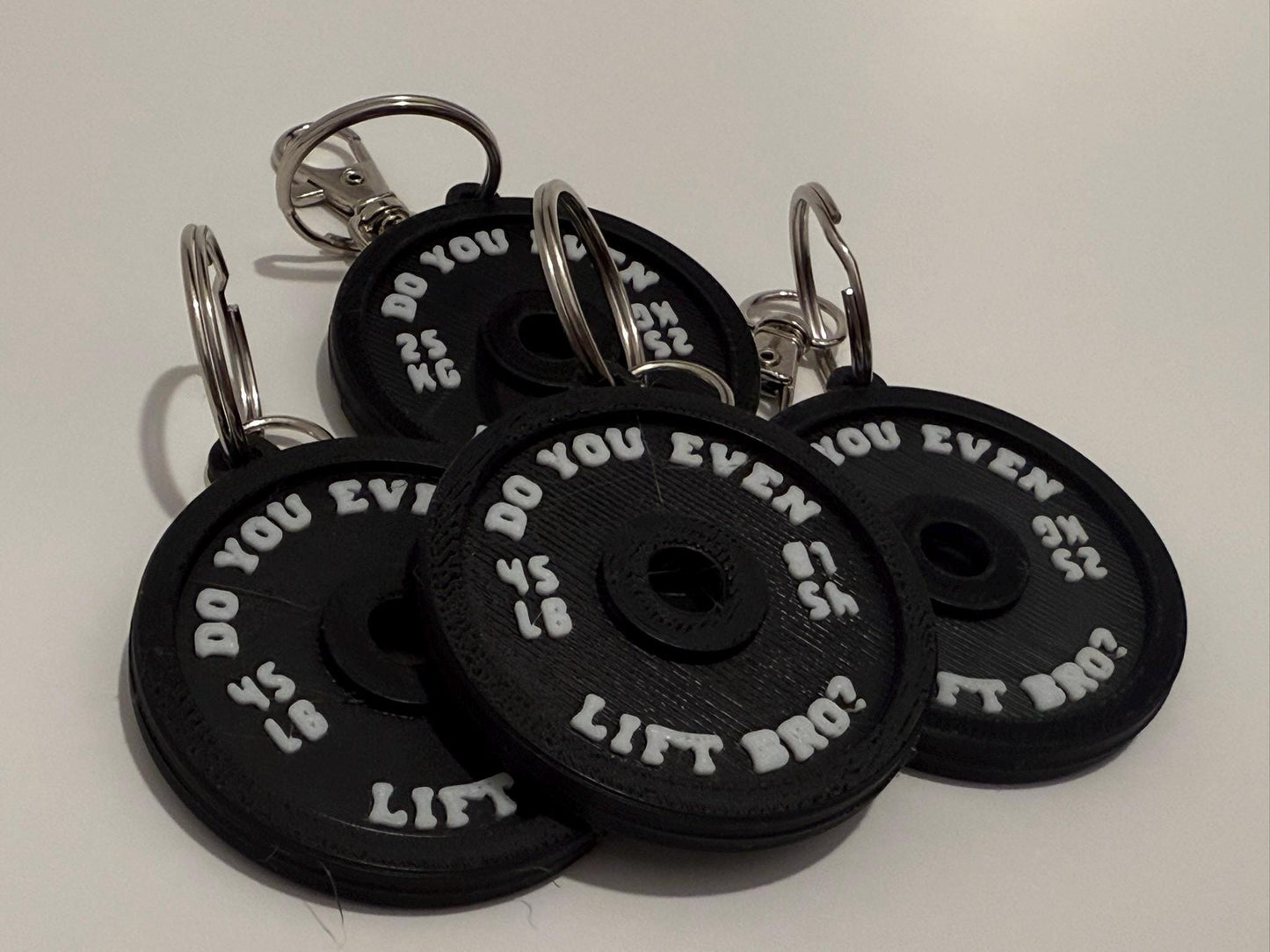 Do you even lift Bro? Weight Plate Key Chains - Double sided