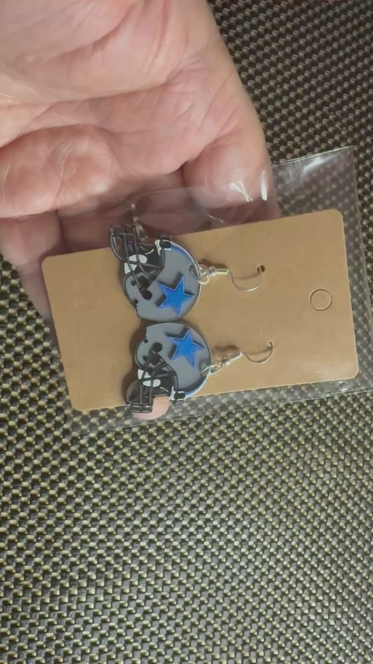 Show Your Game Day Spirit! Dallas Cowboys Helmet Earrings
