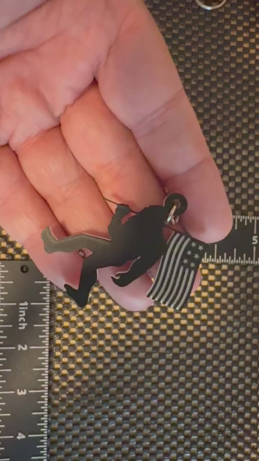 Patriot Sasquatch Keychain: Unleash Your Wild Side!