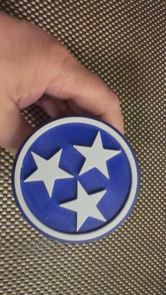 Tennessee Tri-Star Hitch Cover - Durable, Custom Trailer Hitch Accessory