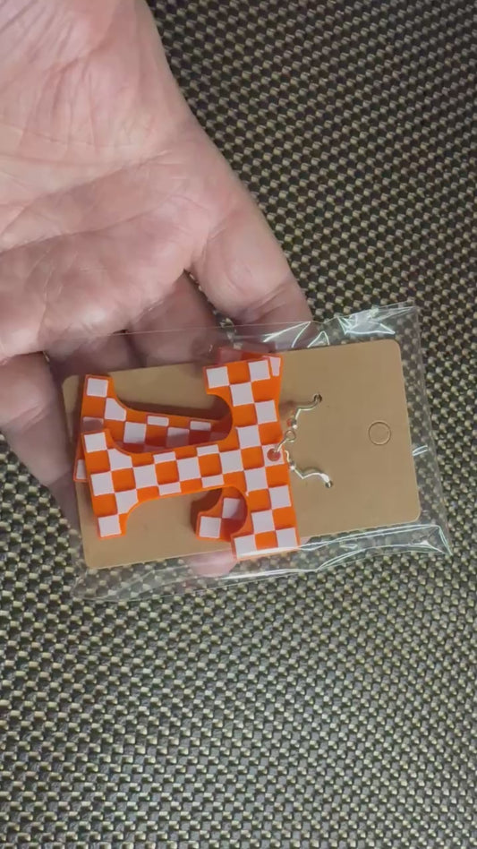 Show Your Tennessee Pride with 3D Printed Power T Earrings! Large