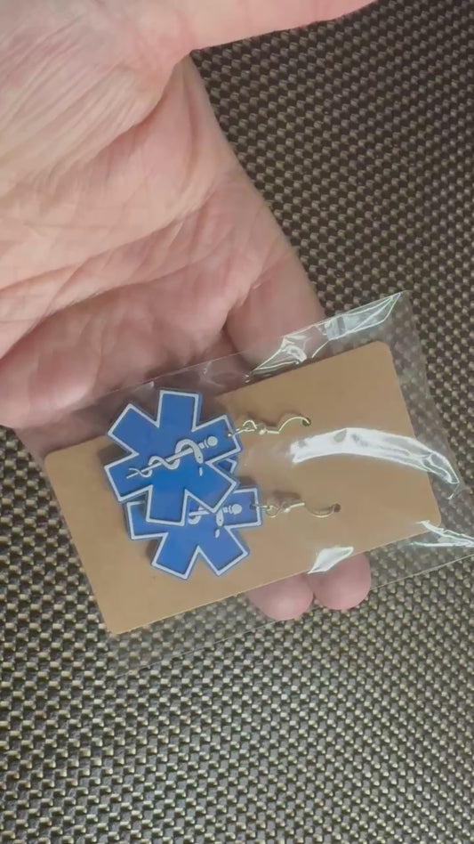 Star of Life Dangle Earrings