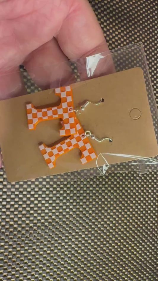 Show Your Tennessee Pride with 3D Printed Power T Earrings! Small