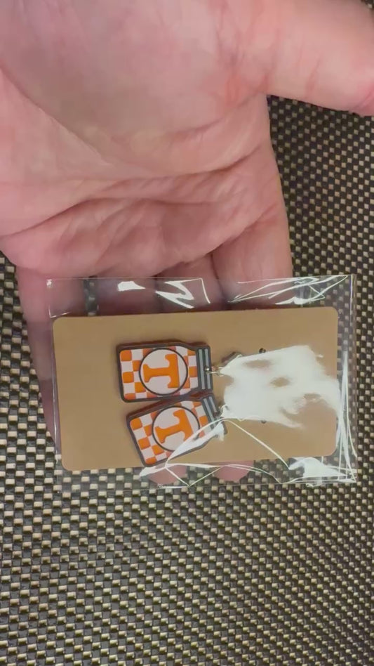 Show Your Tennessee Pride with 3D Printed Mason Jar Power T Earrings! Small
