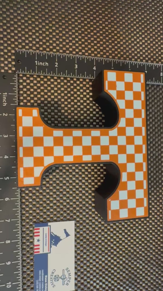 Checkered Power T from Tennessee - Classic University of Tennessee Sign