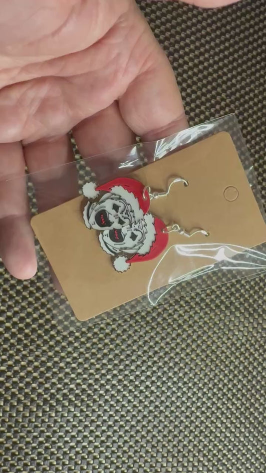 Art the Clown X-Mas Earrings - Terrifier Inspired Creepy Clown Jewelry