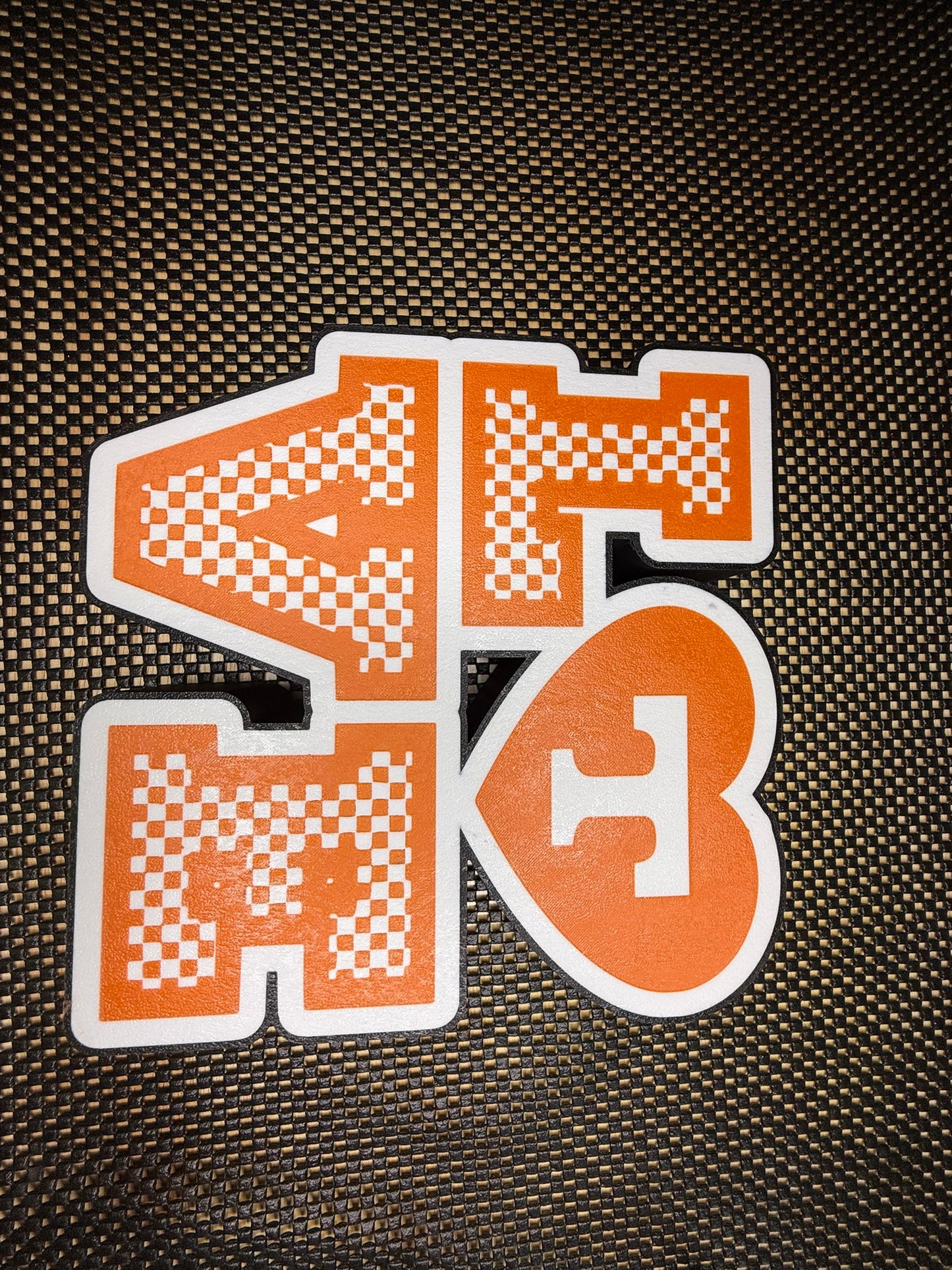 LOVE Sign with Orange "T" Heart: 3D-Printed Tennessee Vols Decor